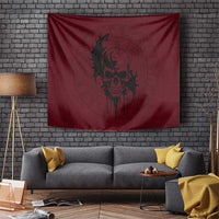 Demonic Skull Sigil Vikings Tapestry Dark Gothic Rune Grunge Illustration