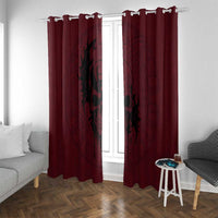 Demonic Skull Sigil Vikings Window Curtain Dark Gothic Rune Grunge Illustration