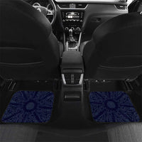 Odin Silhouette with Raven and Valknut Car Mats Nordic Mythology Line Art Illustration