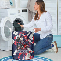 USA Ice Hockey Champions Eagle Laundry Basket Patriotic Paint Splash Graffiti Art