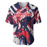 USA Ice Hockey Champions Eagle Baseball Jersey Patriotic Paint Splash Graffiti Art