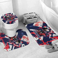 USA Ice Hockey Champions Eagle Bathroom Set Patriotic Paint Splash Graffiti Art