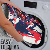 USA Ice Hockey Champions Eagle Bathroom Set Patriotic Paint Splash Graffiti Art