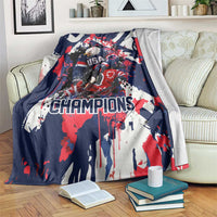 USA Ice Hockey Champions Eagle Blanket Patriotic Paint Splash Graffiti Art