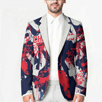 USA Ice Hockey Champions Eagle Blazer Patriotic Paint Splash Graffiti Art
