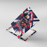 USA Ice Hockey Champions Eagle Canvas Wall Art Patriotic Paint Splash Graffiti Art