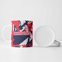 USA Ice Hockey Champions Eagle Ceramic Mug Patriotic Paint Splash Graffiti Art