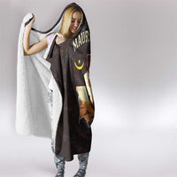 Mauritania Hooded Blanket with Desert Sunset Camel Silhouette and Flag Accents