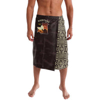 Mauritania Lavalava with Desert Sunset Camel Silhouette and Flag Accents