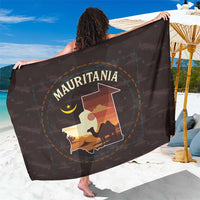 Mauritania Sarong with Desert Sunset Camel Silhouette and Flag Accents