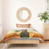 Mauritania Bedding Set with Sidi the Sahara Camel Cartoon and Desert Caravan Design