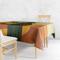 Mauritania Tablecloth with Sidi the Sahara Camel Cartoon and Desert Caravan Design
