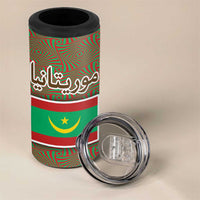 Mauritania 4 in 1 Can Cooler Tumbler with Cute Fennec Fox and Arabic Calligraphy Desert Design