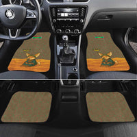 Mauritania Car Mats with Cute Fennec Fox and Arabic Calligraphy Desert Design