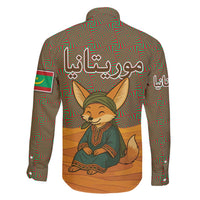 Mauritania Family Matching Puletasi and Hawaiian Shirt with Cute Fennec Fox and Arabic Calligraphy Desert Design