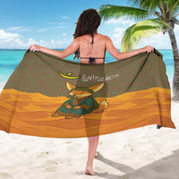 Mauritania Sarong with Cute Fennec Fox and Arabic Calligraphy Desert Design