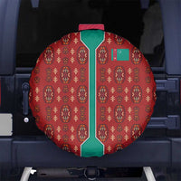 Turkmenistan Traditional Carpet Pattern Spare Tire Cover with National Flag