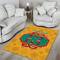 Turkmenistan Traditional Carpet Motif Area Rug with Ethnic Pattern Design