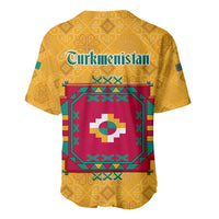 Turkmenistan Traditional Carpet Motif Baseball Jersey with Ethnic Pattern Design