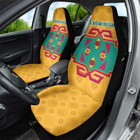 Turkmenistan Traditional Carpet Motif Car Seat Cover with Ethnic Pattern Design