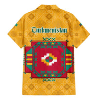 Turkmenistan Traditional Carpet Motif Family Matching Mermaid Dress and Hawaiian Shirt with Ethnic Pattern Design