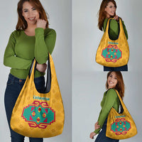 Turkmenistan Traditional Carpet Motif Grocery Bag with Ethnic Pattern Design