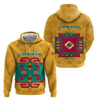 Turkmenistan Traditional Carpet Motif Hoodie with Ethnic Pattern Design