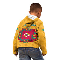 Turkmenistan Traditional Carpet Motif Kid Hoodie with Ethnic Pattern Design