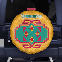 Turkmenistan Traditional Carpet Motif Spare Tire Cover with Ethnic Pattern Design