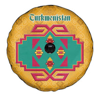 Turkmenistan Traditional Carpet Motif Spare Tire Cover with Ethnic Pattern Design