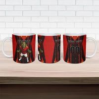 Personalized Egypt Soccer Sobek Crocodile Mascot Ceramic Mug Pharaoh Mascot Egyptian Hieroglyphic
