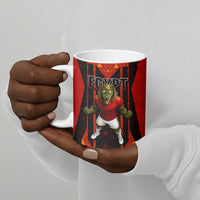 Personalized Egypt Soccer Sobek Crocodile Mascot Ceramic Mug Pharaoh Mascot Egyptian Hieroglyphic