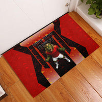 Personalized Egypt Soccer Sobek Crocodile Mascot Rubber Doormat Pharaoh Mascot Egyptian Hieroglyphic