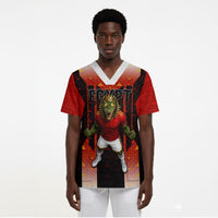 Personalized Egypt Soccer Sobek Crocodile Mascot Scrub Top Pharaoh Mascot Egyptian Hieroglyphic