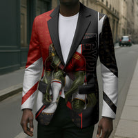 Personalized Egypt Soccer Sobek Crocodile Mascot Blazer Ancient Egyptian Hieroglyphic Stripe