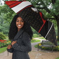 Personalized Egypt Soccer Sobek Crocodile Mascot Umbrella Ancient Egyptian Hieroglyphic Stripe