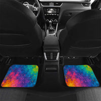 Colorful Golf Car Mats Watercolor American Flag Female Golfer Silhouette in Rainbow Gradient - Wonder Print Shop