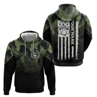 Camouflage Bowling Hoodie with Grunge American Flag and Pin Emblem in Military Green - Wonder Print Shop