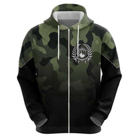 Camouflage Bowling Hoodie with Grunge American Flag and Pin Emblem in Military Green - Wonder Print Shop