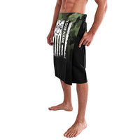 Camouflage Bowling Lavalava with Grunge American Flag and Pin Emblem in Military Green - Wonder Print Shop
