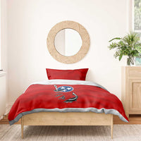 Tennessee Flag Fishing Bedding Set with Ripped Hook Graphic and Triple Star Symbol in Red and Blue - Wonder Print Shop