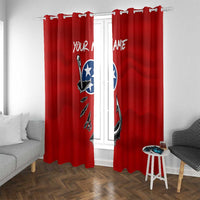 Tennessee Flag Fishing Window Curtain with Ripped Hook Graphic and Triple Star Symbol in Red and Blue - Wonder Print Shop