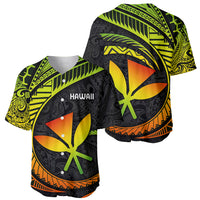 Hawaii Kanaka Maoli Baseball Jersey Polynesian Tornado Infusion Gradient - Wonder Print Shop