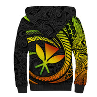 Hawaii Kanaka Maoli Sherpa Hoodie Polynesian Tornado Infusion Gradient - Wonder Print Shop