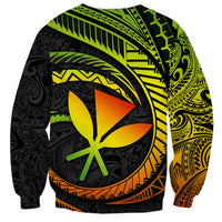 Hawaii Kanaka Maoli Sweatshirt Polynesian Tornado Infusion Gradient - Wonder Print Shop