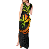 Hawaii Kanaka Maoli Tank Maxi Dress Polynesian Tornado Infusion Gradient - Wonder Print Shop