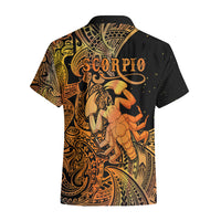 Zodiac Scorpio Hawaiian Shirt Polynesian in Orange - Wonder Print Shop