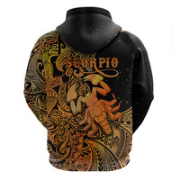 Zodiac Scorpio Hoodie Polynesian in Orange - Wonder Print Shop