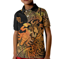 Zodiac Scorpio Kid Polo Shirt Polynesian in Orange - Wonder Print Shop