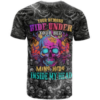 Skull T Shirt Your Demons Hide Under Your Bed Mine Hide Inside My Head - Wonder Print Shop